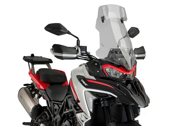Windschild Puig Touringscheibe mit Visier 520 x 365 mm mit ABE für Benelli TRK 702, TRK 702 X Bj. 2023 - 2026