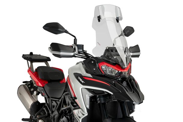 Windschild Puig Touringscheibe mit Visier 520 x 365 mm mit ABE für Benelli TRK 702, TRK 702 X Bj. 2023 - 2026