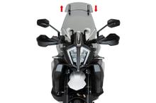 Větrový štít Puig touringová konzola s vizorem 650 x 455 mm s ABE pro KTM 890 SMT r. v. 2023 - 2025