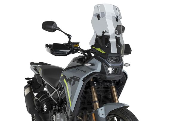 Windschild Puig Touringscheibe mit Visier 410 x 375 mm mit ABE für Cfmoto 450MT Bj. 2023 - 2026