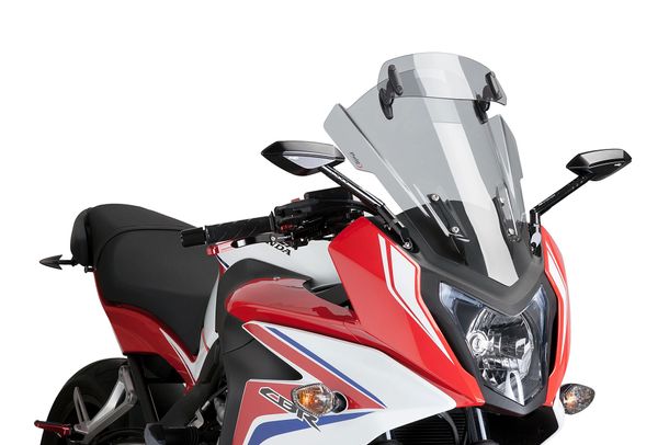 Windschild Puig Touringscheibe mit Visier 435 x 375 mm mit ABE für Honda CBR650F (Bj. 2014 - 2018)