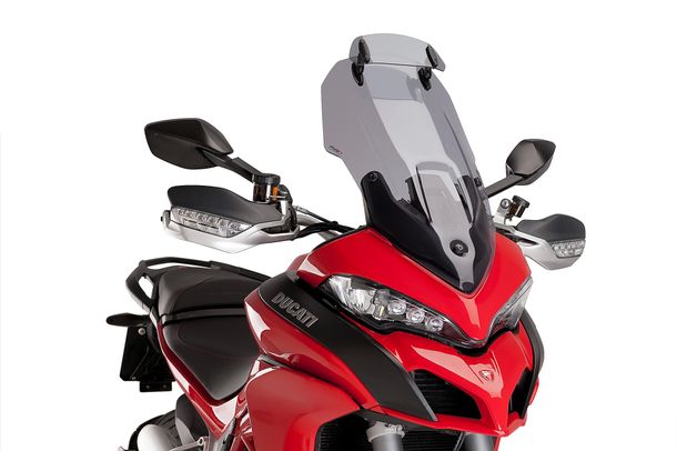 Parabrezza Puig Touring con Visiera 605 x 335 mm con omologazione ABE per Ducati Multistrada 950, Multistrada 950 S Anno di produzione 2015 - 2025