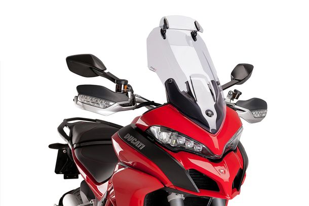 Windschild Puig Touringscheibe mit Visier 605 x 335 mm mit ABE für Ducati Multistrada 950, Multistrada 950 S Bj. 2015 - 2025