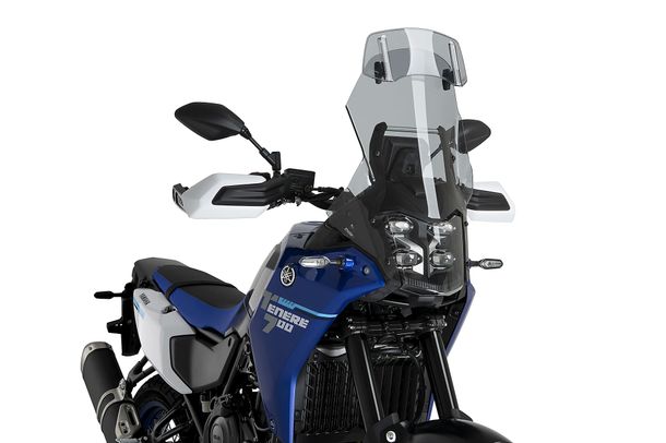 Windschild Puig Touringscheibe mit Visier 600 x 360 mm mit ABE für Yamaha Tenere 700, Tenere 700 Rally Edition Bj. 2025 - 2026
