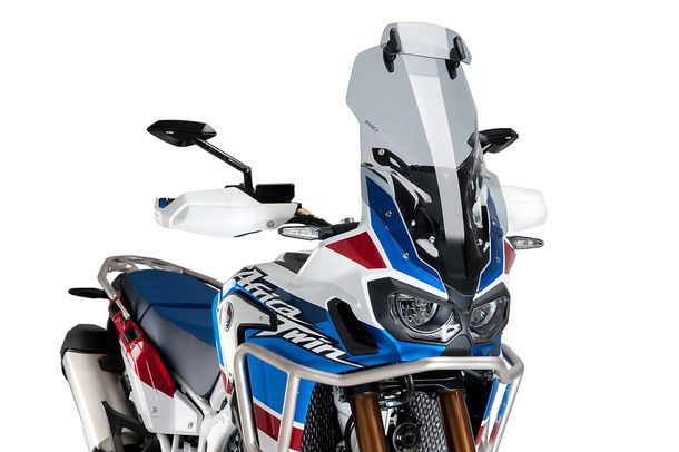Windschild Puig Touringscheibe mit Visier 590 x 355 mm mit ABE für Honda CRF1000L Africa Twin, CRF1000L Africa Twin Adventure Sports Bj. 2016 - 2019