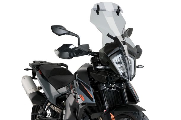 Windschild Puig Touringscheibe mit Visier 525 x 385 mm mit ABE für KTM 890 Adventure R Rally, 790 Adventure R, 790 Adventure Bj. 2019 - 2025