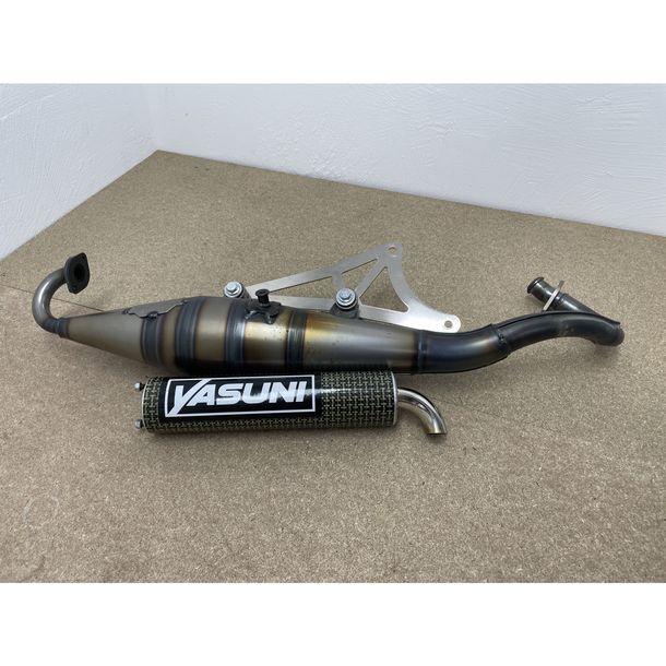 B-Ware, B-Ware, Auspuffanlage Yasuni Scooter Z mit Zulassung, Carbon für Piaggio, Piaggio Typhoon, Gilera Runner Aprilia SR R LC Street NRG Power AC SP Extreme Zip SSL 25 2 Sfera Restyling