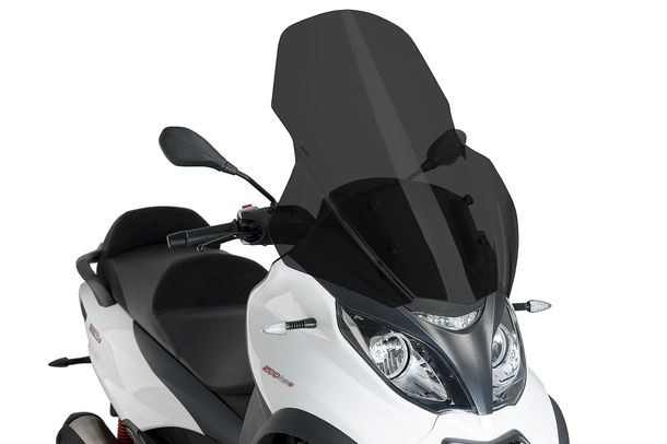 Windschild Puig V-Tech Line Touring-Scheibe 825 x 655 mm mit ABE für Piaggio MP3 500 Sport, MP3 500 Business, MP3 350 Sport, MP3 350 Bj. 2017 - 2022