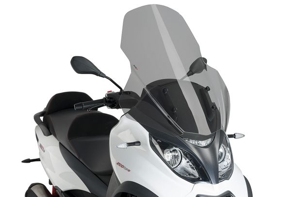 Windschild Puig V-Tech Line Touring-Scheibe 825 x 655 mm mit ABE für Piaggio MP3 500 Sport, MP3 500 Business, MP3 350 Sport, MP3 350 Bj. 2017 - 2022