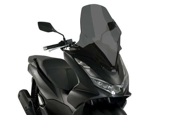 Windschild Puig V-Tech Line Touring-Scheibe 670 x 495 mm mit ABE für Honda PCX 125 Bj. 2021 - 2024