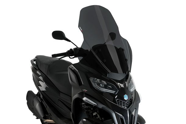 Windschild Puig V-Tech Line Touring-Scheibe 825 x 655 mm mit ABE für Piaggio MP3 400, MP3 530 EXCLUSIVE, MP3 400 SPORT (Bj. 2022 - 2026)