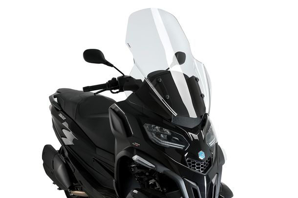 Para-brisa Puig V-Tech Line Touring 825 x 655 mm com ABE para Piaggio MP3 530 Exclusive, MP3 400 Sport, MP3 400 ano 2022 - 2026