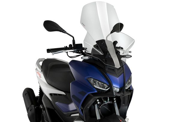 Windschild Puig V-Tech Line Touring-Scheibe 595 x 465 mm mit ABE für Aprilia SR GT 125, SR GT 200, SR GT Sport 125, SR GT Sport 200 Bj. 2022 - 2026