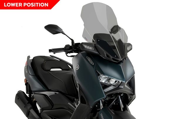 Windschild Puig V-Tech Line Touring-Scheibe 635 x 490 mm mit ABE für Yamaha X-MAX 300, X-MAX 125, X-MAX 125 Tech MAX, X-MAX 300 Tech MAX Bj. 2023 - 2026