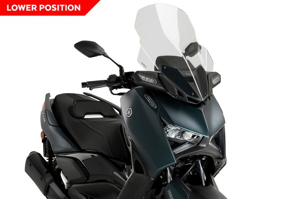 Windschild Puig V-Tech Line Touring-Scheibe 635 x 490 mm mit ABE für Yamaha X-MAX 300, X-MAX 125, X-MAX 125 Tech MAX, X-MAX 300 Tech MAX Bj. 2023 - 2026