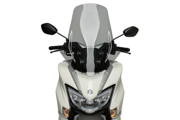 Windschild Puig V-Tech Line Touring-Scheibe 580 x 470 mm mit ABE für Suzuki Burgman Street 125EX Bj. 2023 - 2026