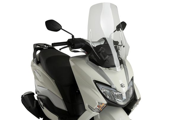 Windschild Puig V-Tech Line Touring-Scheibe 580 x 470 mm mit ABE für Suzuki Burgman Street 125EX Bj. 2023 - 2026
