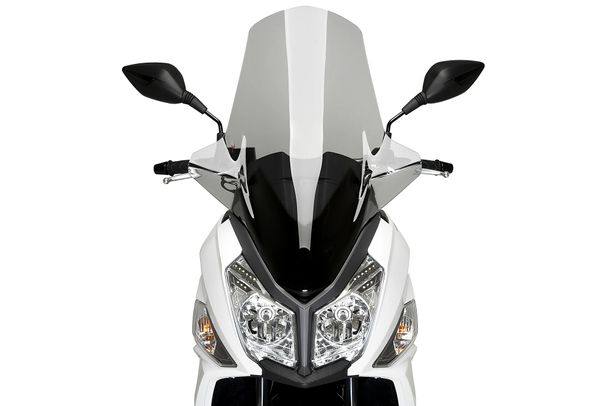 Windschild Puig V-Tech Line Touring-Scheibe 665 x 500 mm mit ABE für SYM JET 14 125 ie LC E5, JET 14 50 ie 4T AC E5 Bj. 2021 - 2026