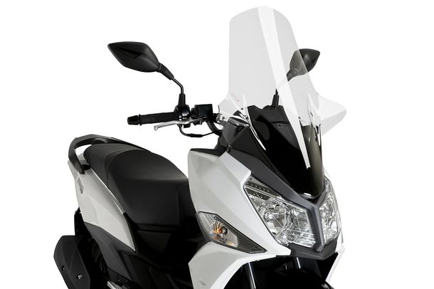 Windschild Puig V-Tech Line Touring-Scheibe 665 x 500 mm mit ABE für SYM JET 14 125 ie LC E5, JET 14 50 ie 4T AC E5 Bj. 2021 - 2026