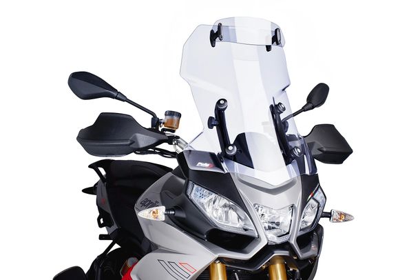 Windschild Puig Multiverstellbares Visier mit Schraubbefestigung mit ABE für Triumph Tiger Sport 1050, BMW F800GS, Honda NC750X, Suzuki DL650 V-STROM, Yamaha FZ1 Fazer, Kawasaki VERSYS-X 300, KTM