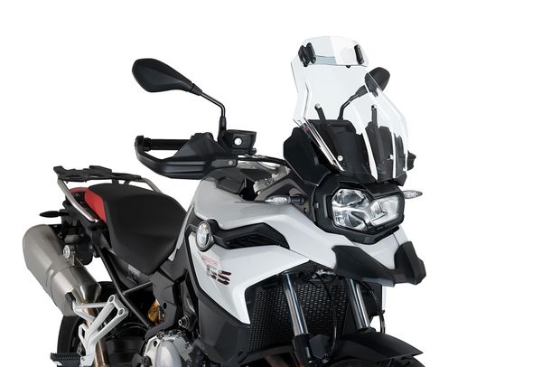Windschild Puig Multiverstellbares Clip-On Visier mit ABE für Honda CB500X, BMW R1200GS, Ducati Multistrada 950, Yamaha XT660Z Tenere, MV Agusta Turismo Veloce 800, Triumph Tiger Explorer, Suzuki