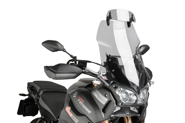 Windschild Puig Multiverstellbares Clip-On Visier mit ABE für Triumph Tiger Sport 1050, BMW F800GS, Honda NC750X, Suzuki DL650 V-STROM, Yamaha FZ1 Fazer, Kawasaki VERSYS-X 300, KTM 390 Adventure