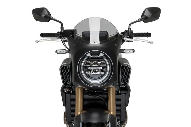 Windschild Puig Retro-Halbverkleidung mit ABE für Honda CB650R NEO Sports Cafe Eclutch, CB650R NEO Sports Cafe Bj. 2024 - 2026