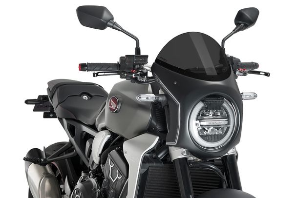 Windschild Puig Retro-Halbverkleidung mit ABE für Honda CB650R NEO Sports Cafe, CB1000R NEO Sports Cafe Bj. 2018 - 2023