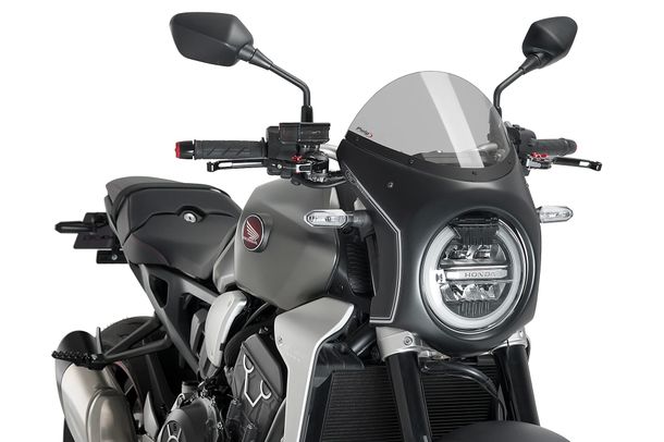 Windschild Puig Retro-Halbverkleidung mit ABE für Honda CB650R NEO Sports Cafe, CB1000R NEO Sports Cafe Bj. 2018 - 2023