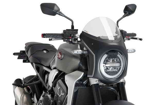 Windschild Puig Retro-Halbverkleidung mit ABE für Honda CB650R NEO Sports Cafe, CB1000R NEO Sports Cafe Bj. 2018 - 2023