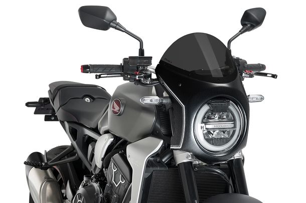 Windschild Puig Retro-Halbverkleidung mit ABE für Honda CB650R NEO Sports Cafe, CB1000R NEO Sports Cafe Bj. 2018 - 2023