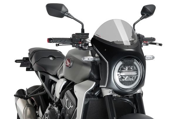 Windschild Puig Retro-Halbverkleidung mit ABE für Honda CB650R NEO Sports Cafe, CB1000R NEO Sports Cafe Bj. 2018 - 2023