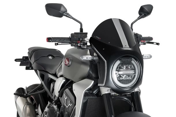 Windschild Puig Retro-Halbverkleidung mit ABE für Honda CB650R NEO Sports Cafe, CB1000R NEO Sports Cafe Bj. 2018 - 2023