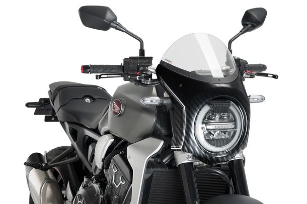 Windschild Puig Retro-Halbverkleidung mit ABE für Honda CB650R NEO Sports Cafe, CB1000R NEO Sports Cafe Bj. 2018 - 2023