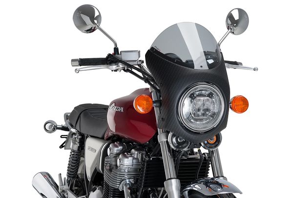 Windschild Puig Retro-Halbverkleidung mit ABE für Triumph Street Twin, Thruxton 1200, u.a. u.a. (Bj. 2013 - 2026)