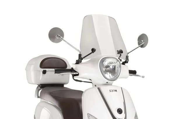 Windschild Puig Urban mit ABE für Sym Fiddle III 50 4T AC E2, Fiddle III 125 4T E3, u.a. (Bj. 2014 - 2020)