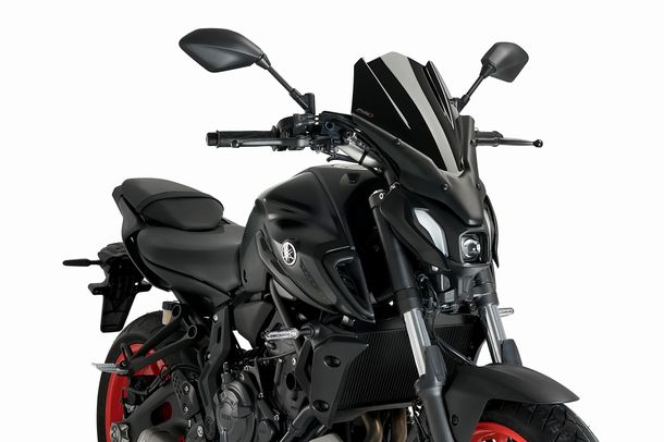 Windschild Puig New Generation Touring 445 x 310 mm mit ABE für Yamaha MT-07, MT-07 Pure Bj. 2021 - 2024