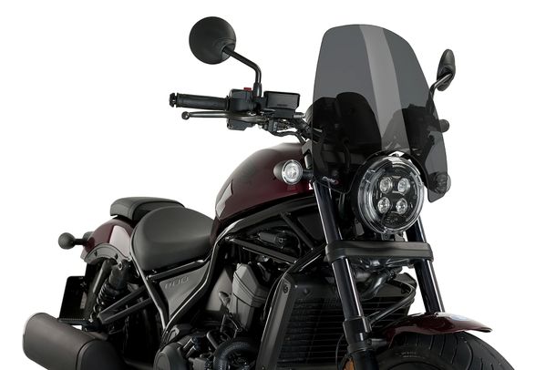 Windschild Puig New Generation Touring 420 x 350 mm mit ABE für Honda CMX 1100 Rebel DCT, CMX 1100 Rebel Bj. 2021 - 2026