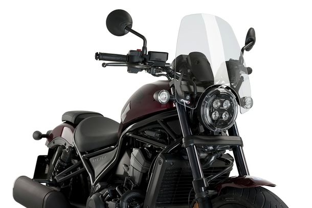 Windschild Puig New Generation Touring 420 x 350 mm mit ABE für Honda CMX 1100 Rebel DCT, CMX 1100 Rebel Bj. 2021 - 2026