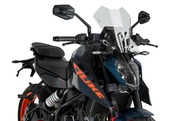 Windschild Puig New Generation Touring 365 x 313 mm mit ABE für KTM 390 Duke, 125 Duke Bj. 2024 - 2025
