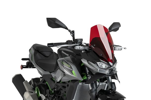 Windschild Puig New Generation Touring 370 x 250 mm mit ABE für Kawasaki Z500, Z500 SE Bj. 2024 - 2026