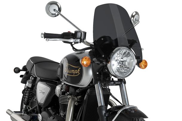 Windschild Puig New Generation Touring 415 x 260 mm mit ABE für Triumph Bonneville T100, Bonneville T120, Bonneville T120 Black Bj. 2002 - 2025