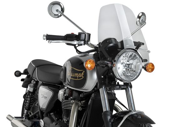 Windschild Puig New Generation Touring 415 x 260 mm mit ABE für Triumph Bonneville T100, Bonneville T120, Bonneville T120 Black Bj. 2002 - 2025