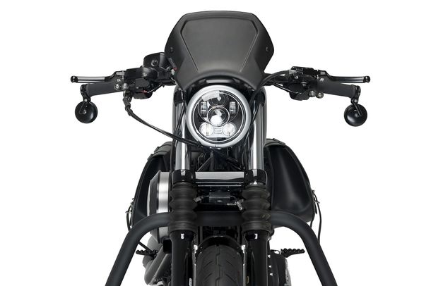 Windschild Puig ALU-Frontplatte mit ABE für Harley Davidson Sportster 883 Iron XL883N Bj. 2009 - 2012