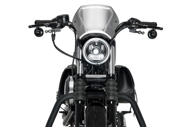 Windschild Puig ALU-Frontplatte mit ABE für Harley Davidson Sportster 883 Iron XL883N (Bj. 2009 - 2012)