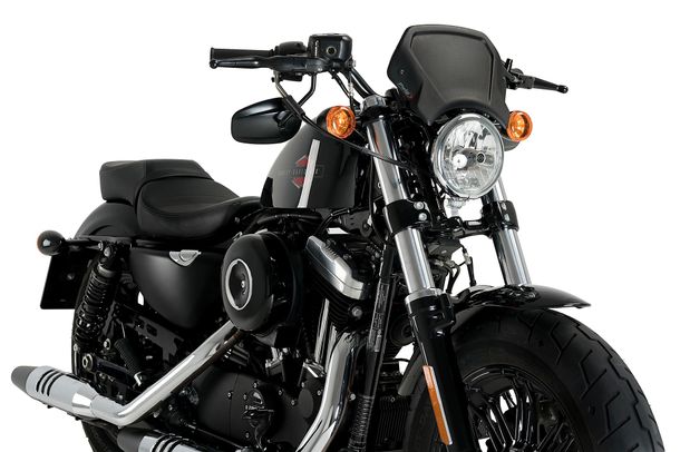 Windschild Puig ALU-Frontplatte mit ABE für Harley Davidson Sportster FORTY-EIGHT XL1200X Bj. 2015 - 2020
