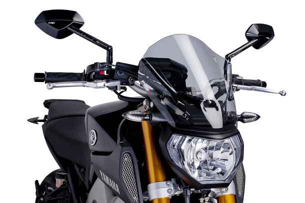 Windschild Puig New Generation Touring mit ABE für Yamaha MT-09 Street Rally, MT-09 Sport Tracker, MT-09 Bj. 2013 - 2016