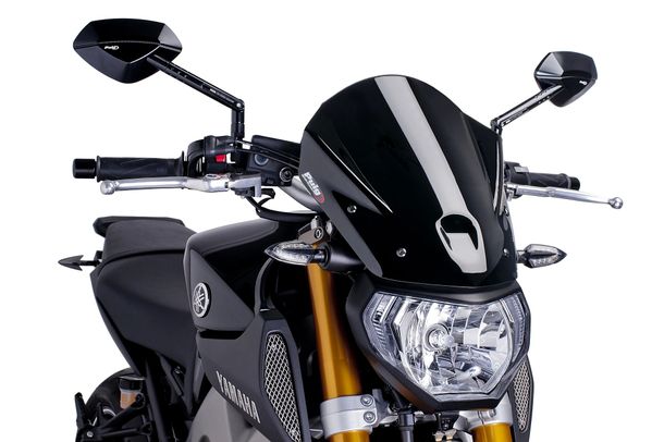 Windschild Puig New Generation Touring mit ABE für Yamaha MT-09 Street Rally, MT-09 Sport Tracker, MT-09 Bj. 2013 - 2016
