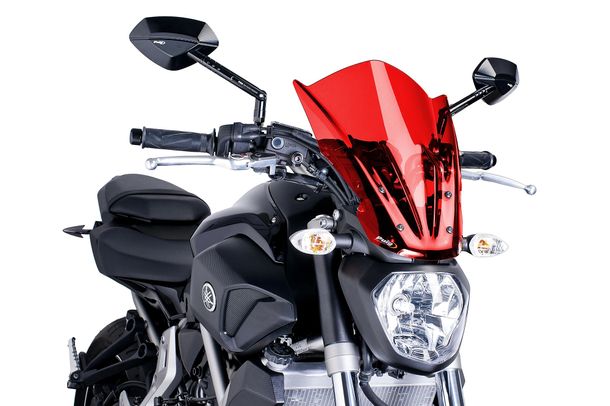Windschild Puig New Generation Touring mit ABE für Yamaha MT-07 Moto Cage, MT-07, MT-07 ABS Bj. 2014 - 2017