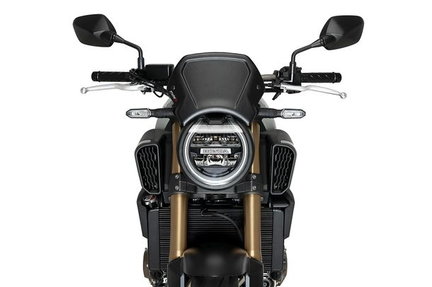 Windschild Puig ALU-Frontplatte mit ABE für Honda CB650R NEO Sports Cafe Eclutch, CB650R NEO Sports Cafe Bj. 2024 - 2026
